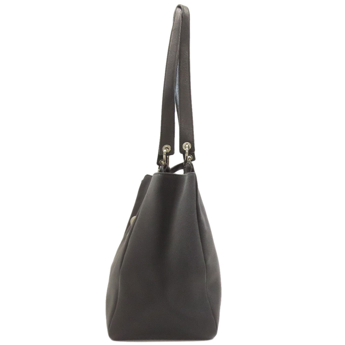 BVLGARI logo Tote Bag Leather Ladies [Used]
