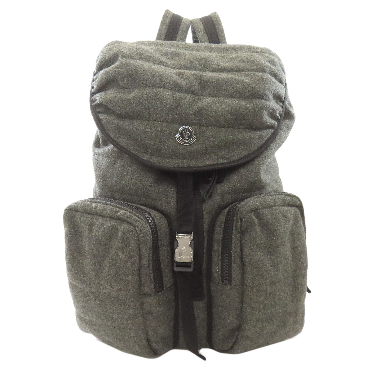 MONCLER logo Backpack Â· Daypack wool Ladies [Used]