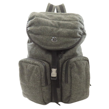 MONCLER logo Backpack Â· Daypack wool Ladies [Used]