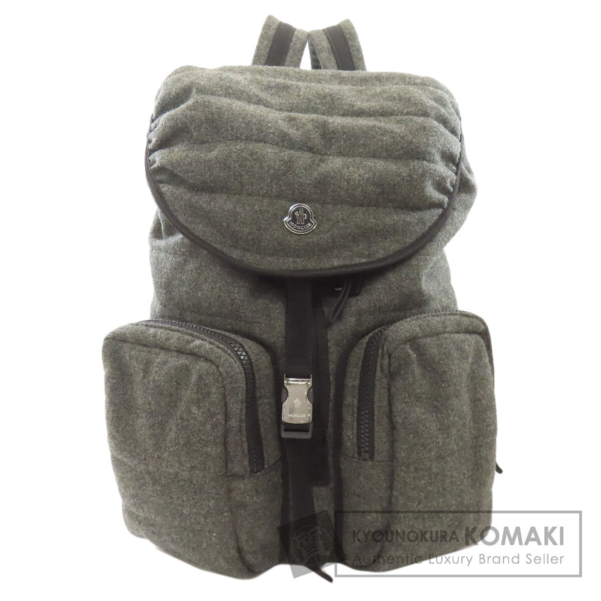 MONCLER logo Backpack Â· Daypack wool Ladies [Used]