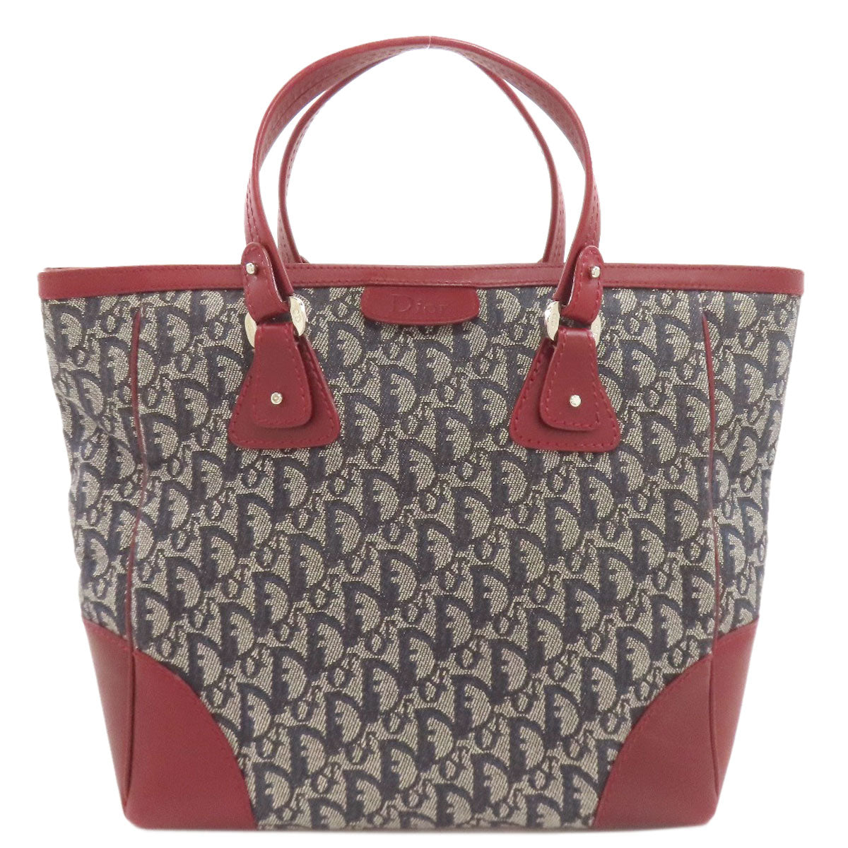 CHRISTIAN DIOR Trotter pattern Tote Bag Canvas Ladies [Used]