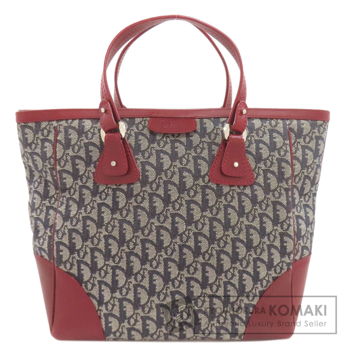 CHRISTIAN DIOR Trotter pattern Tote Bag Canvas Ladies [Used]