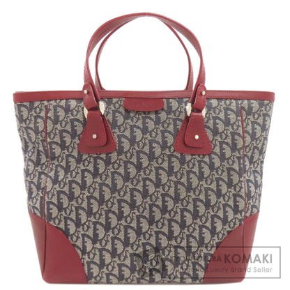 CHRISTIAN DIOR Trotter pattern Tote Bag Canvas Ladies [Used]