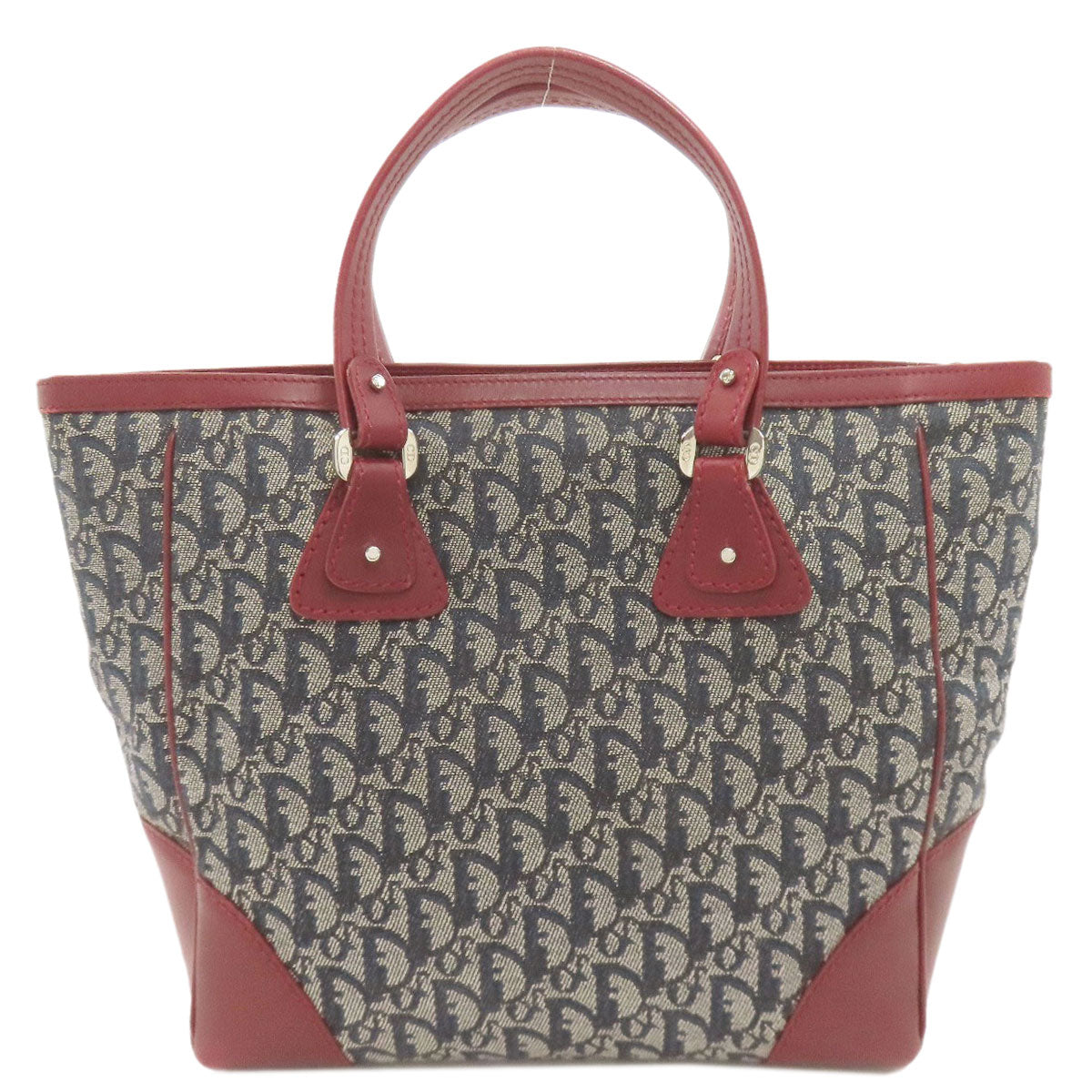 CHRISTIAN DIOR Trotter pattern Tote Bag Canvas Ladies [Used]