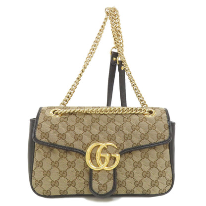 GUCCI 443497 GG Marmont Medium Shoulder Bag Canvas Ladies [Used]