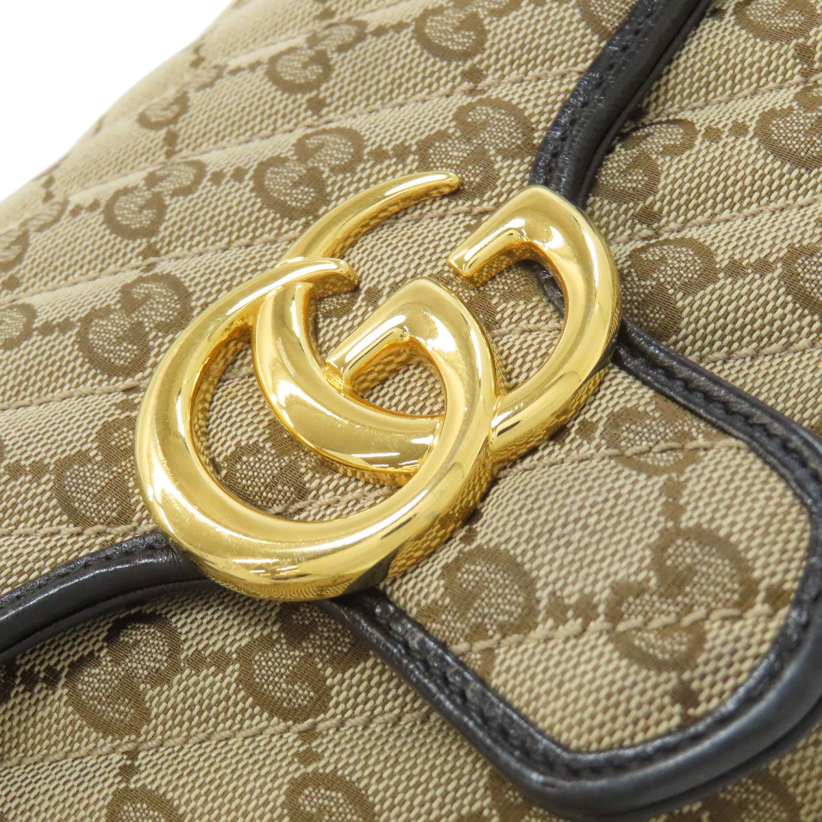 GUCCI 443497 GG Marmont Medium Shoulder Bag Canvas Ladies [Used]