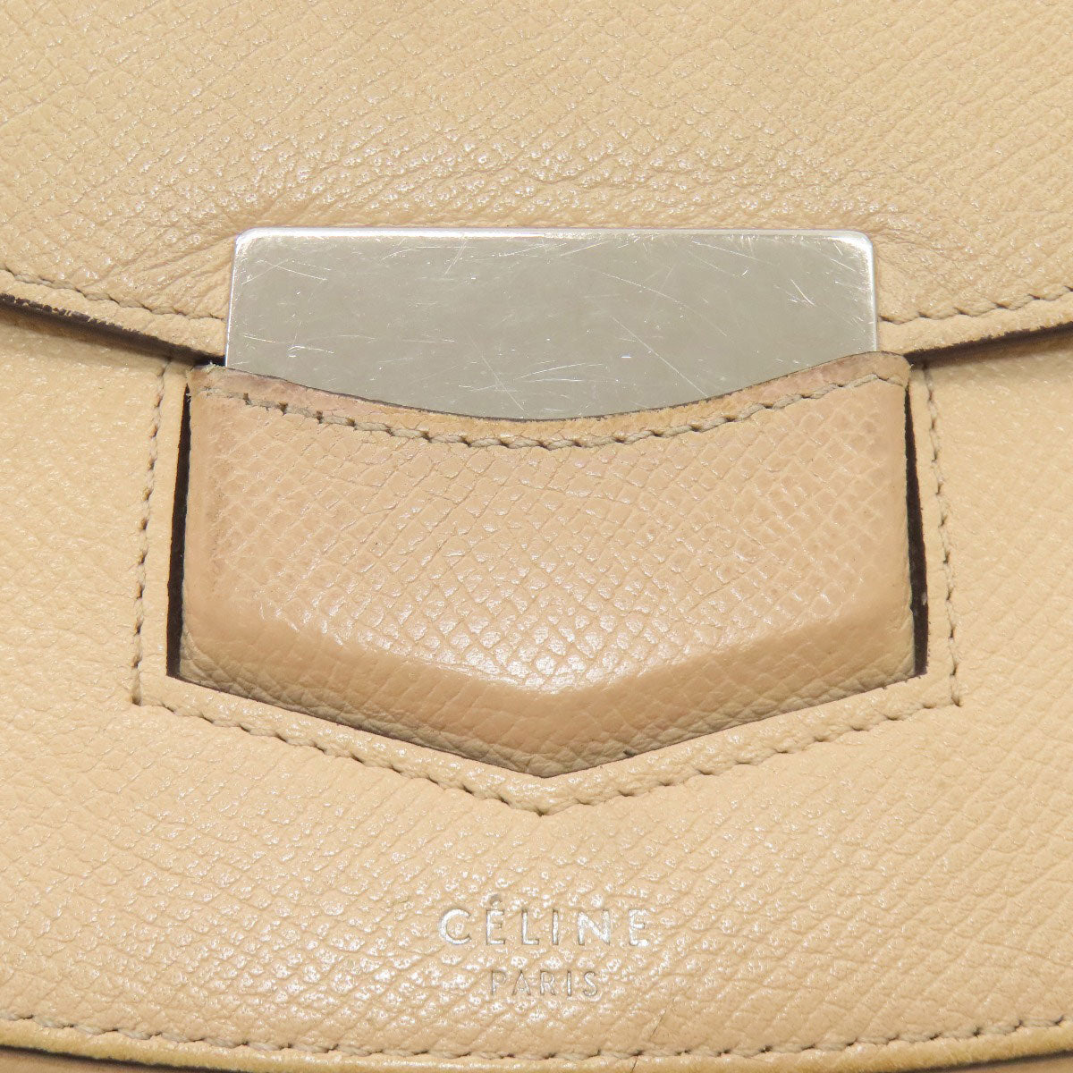 CELINE small trotter Shoulder Bag Leather Ladies [Used]