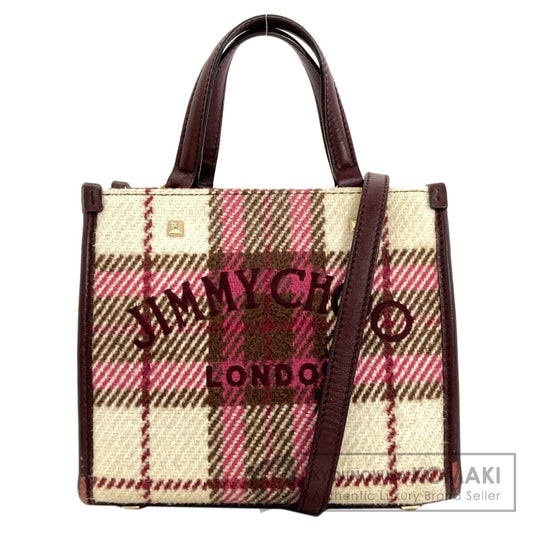 Jimmy Choo Varennes 2WAY Handbag wool LeatherLadies [Used]