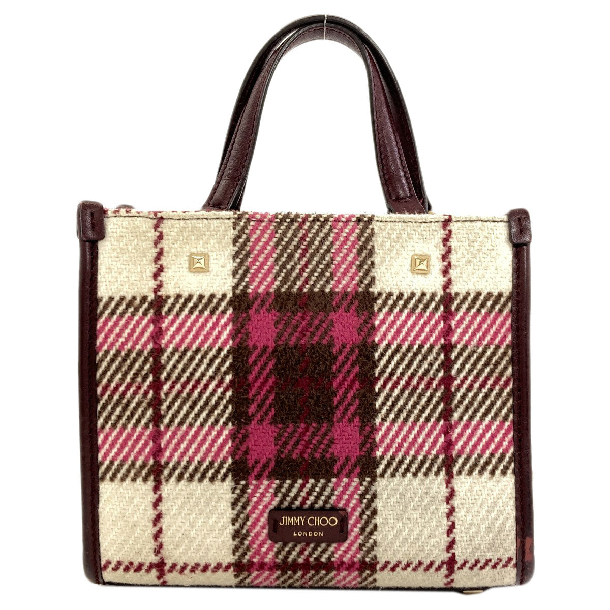 Jimmy Choo Varennes 2WAY Handbag wool LeatherLadies [Used]