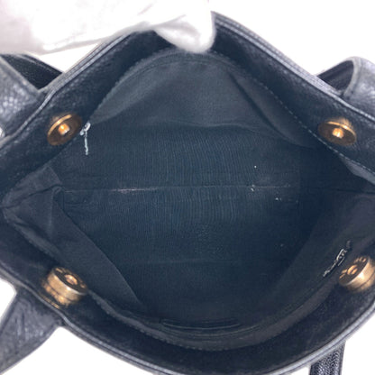 CHANEL COCO Mark GoldHardware Tote Bag Grained Calfskin Skin Ladies [Used]