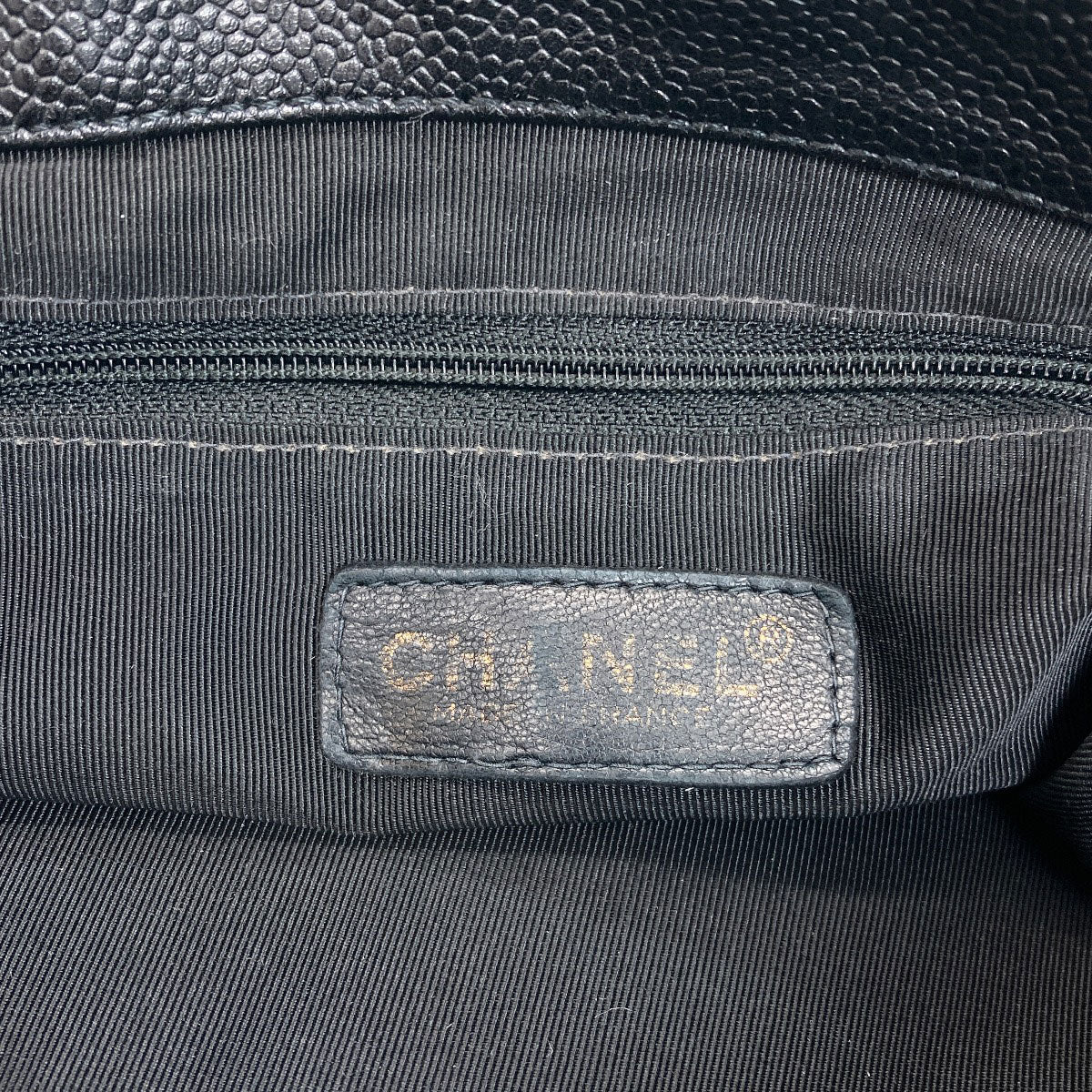 CHANEL COCO Mark GoldHardware Tote Bag Grained Calfskin Skin Ladies [Used]