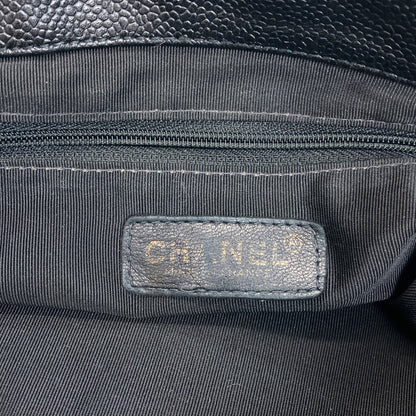 CHANEL COCO Mark GoldHardware Tote Bag Grained Calfskin Skin Ladies [Used]