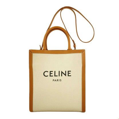 CELINE Vertical Cabas 2WAY Handbag Canvas Ladies [Used]