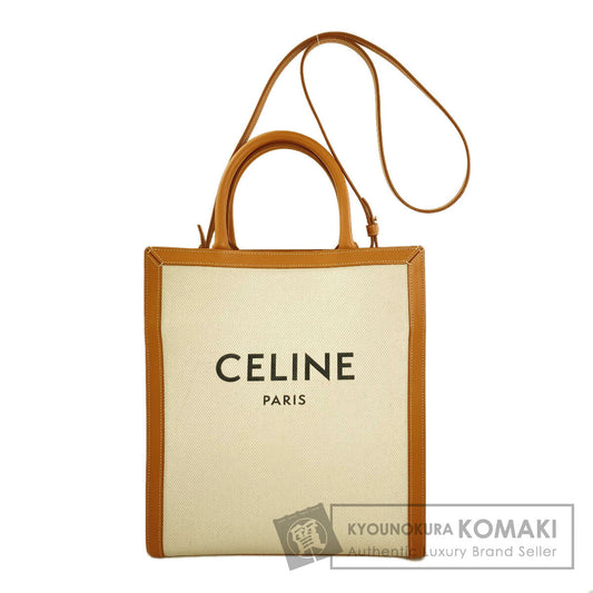 CELINE Vertical Cabas 2WAY Handbag Canvas Ladies [Used]