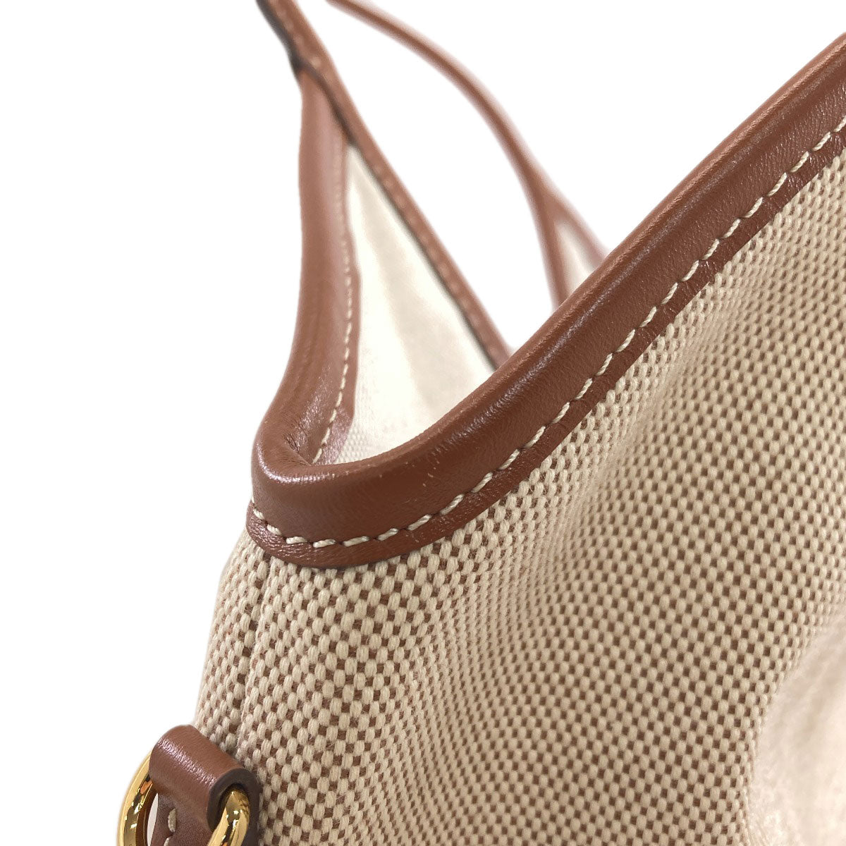 MIUMIU logo Tote Bag Canvas Ladies [Used]