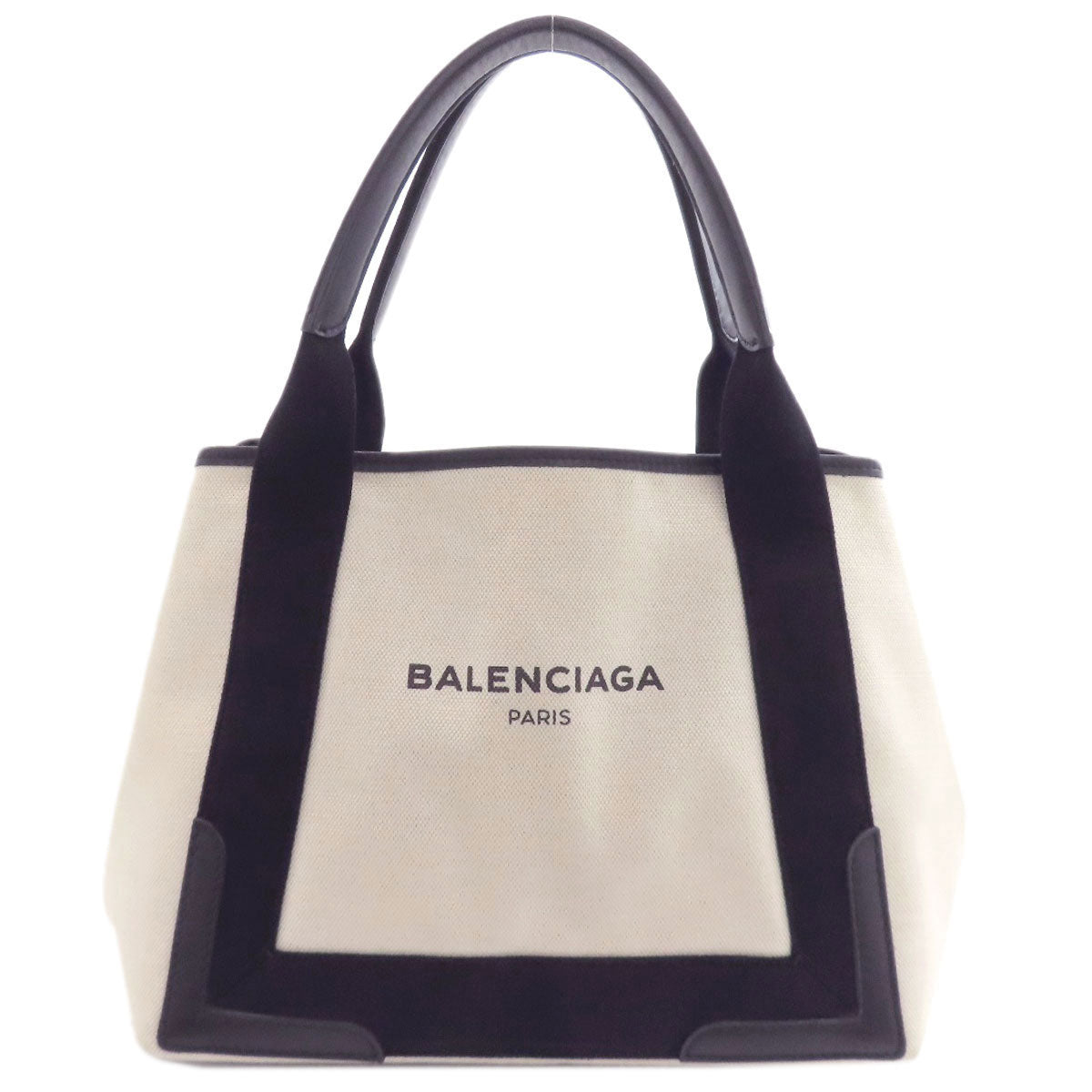 BALENCIAGA 339933 NAVY CABAS Handbag Canvas Ladies [Used]