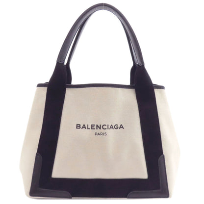 BALENCIAGA 339933 NAVY CABAS Handbag Canvas Ladies [Used]