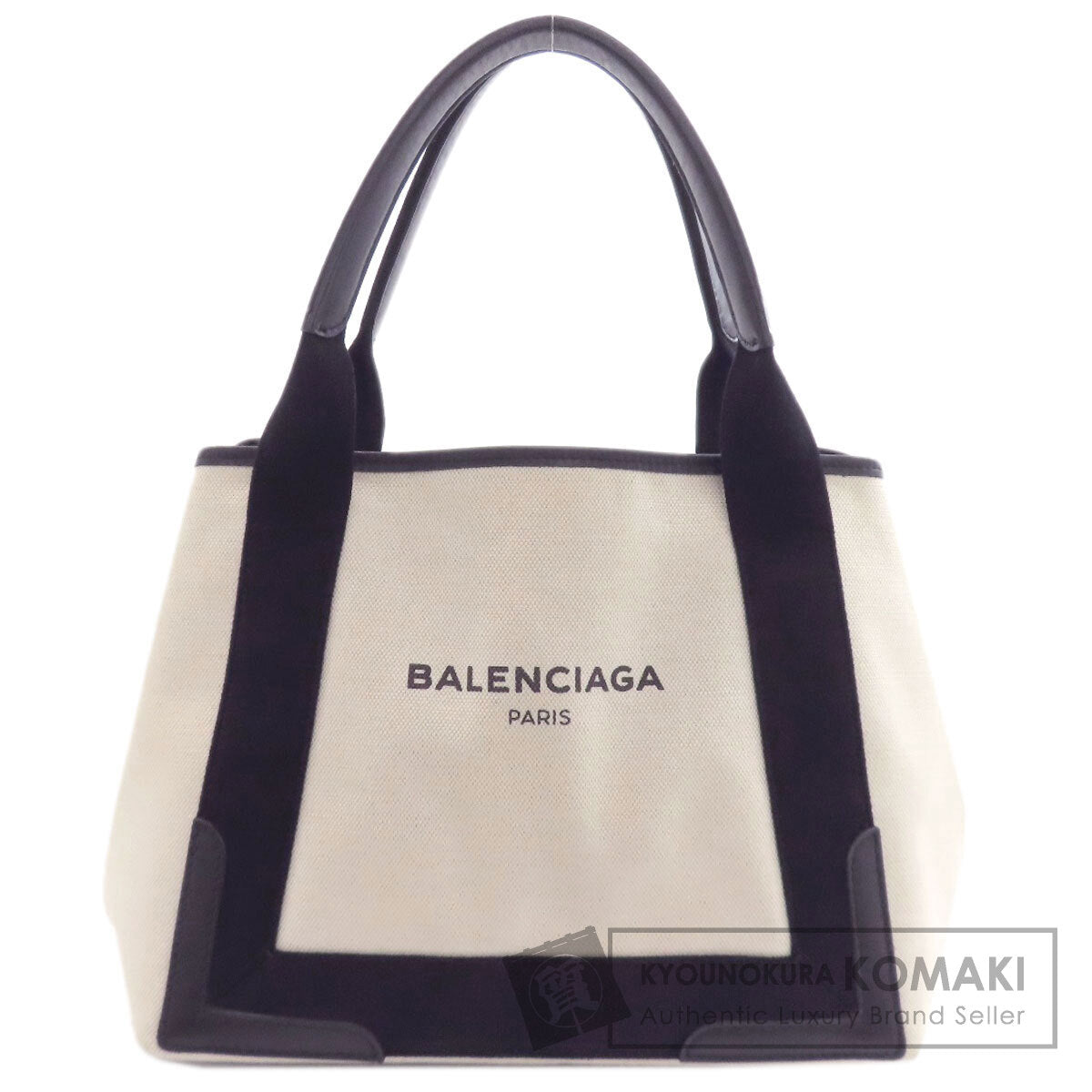 BALENCIAGA 339933 NAVY CABAS Handbag Canvas Ladies [Used]