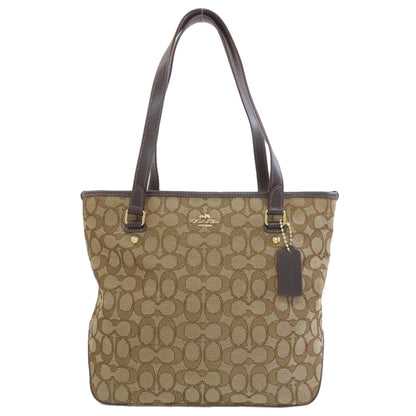 コーチ F58282 シグネチャー トートバッグ キャンバス レディース 【中古】【COACH】