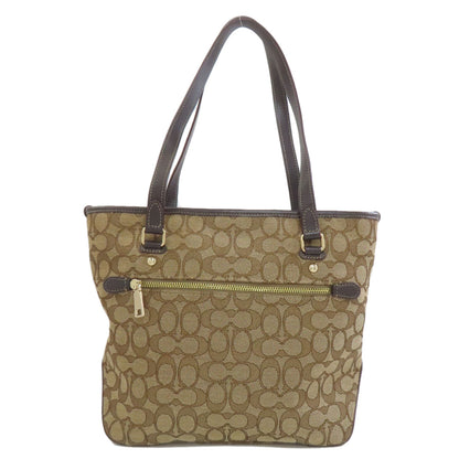 コーチ F58282 シグネチャー トートバッグ キャンバス レディース 【中古】【COACH】
