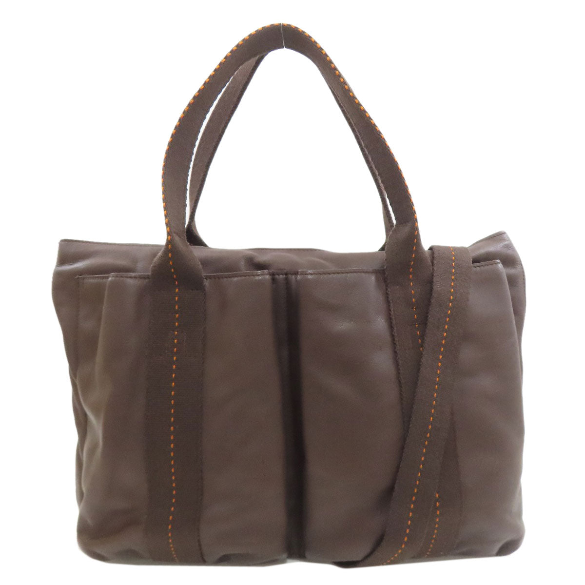 HERMES Caravan Horizontal MM 2WAY Handbag Calf Ladies [Used]