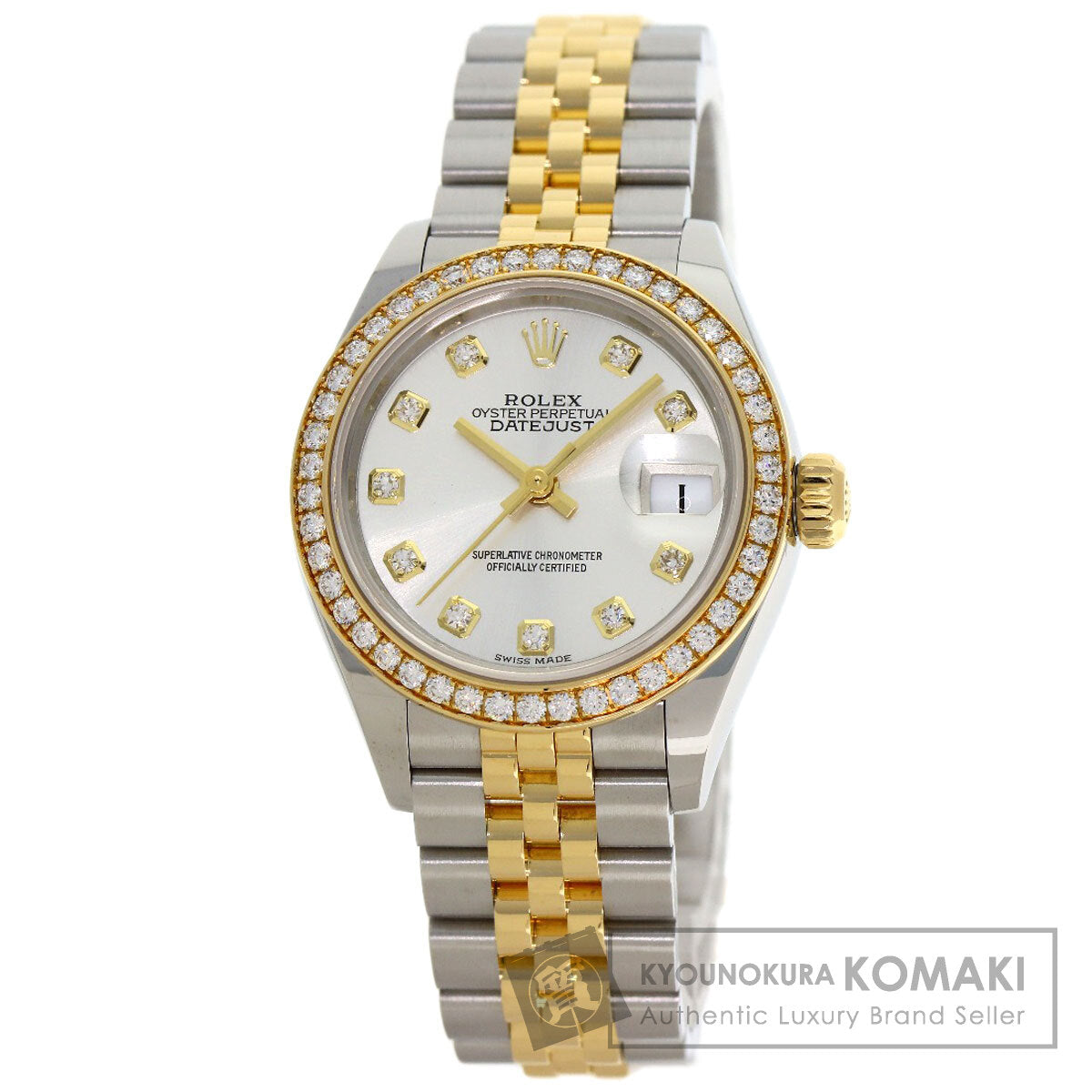 ROLEX DATEJUST 10P BezelDiamond Watches 279383RBR Stainless Steel/SSxK18YG Ladies
