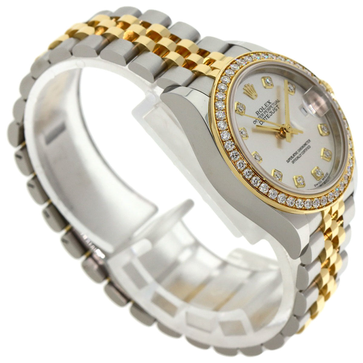 ROLEX DATEJUST 10P BezelDiamond Watches 279383RBR Stainless Steel/SSxK18YG Ladies