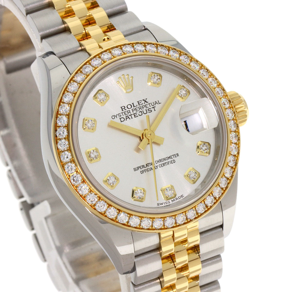 ROLEX DATEJUST 10P BezelDiamond Watches 279383RBR Stainless Steel/SSxK18YG Ladies