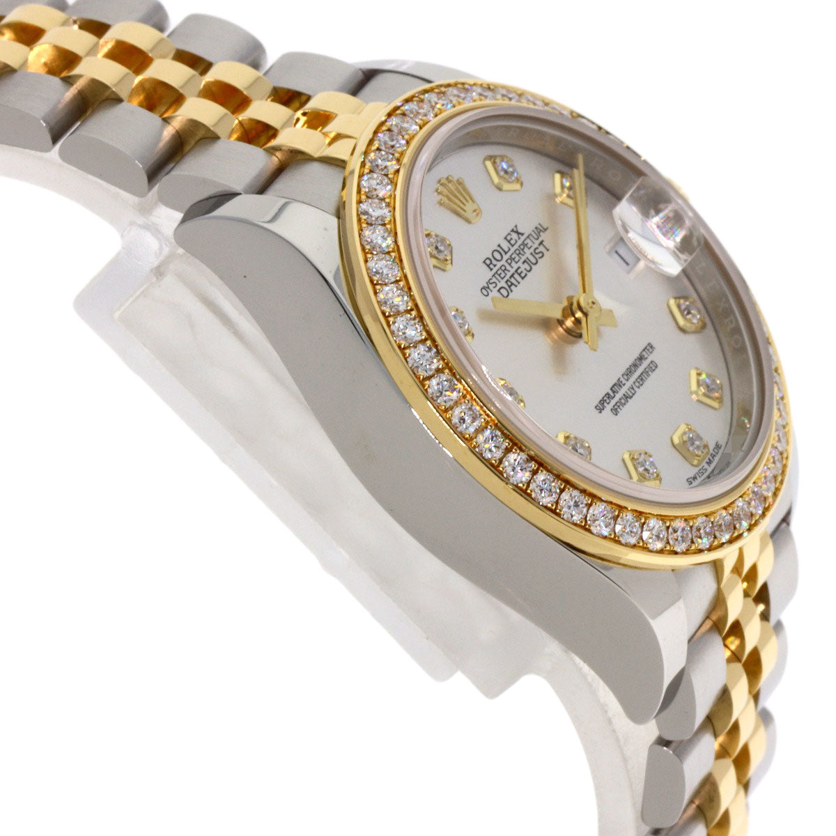 ROLEX DATEJUST 10P BezelDiamond Watches 279383RBR Stainless Steel/SSxK18YG Ladies