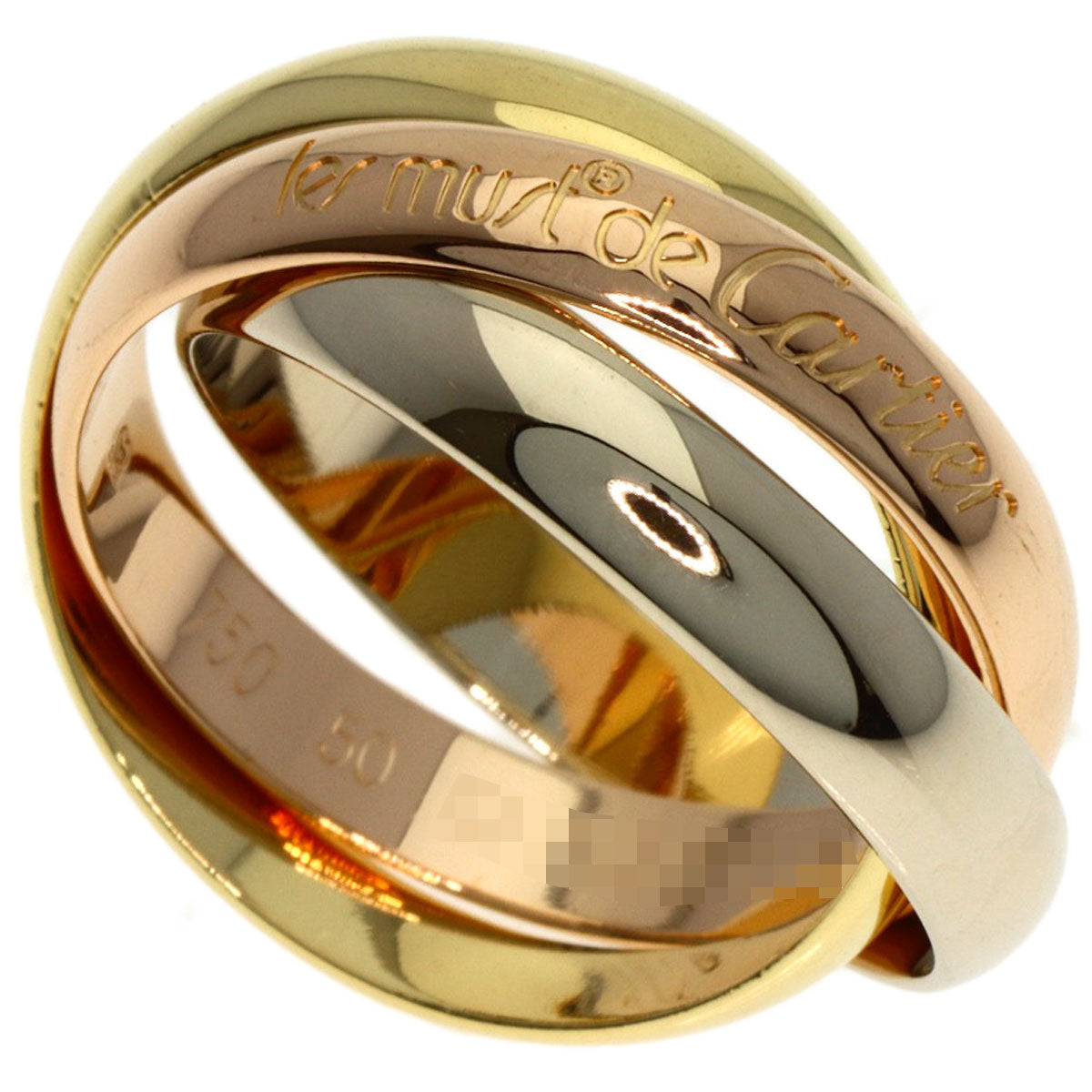 CARTIER Trinity #50 Ring K18 Yellow Gold K18 White GoldLadies [Used]