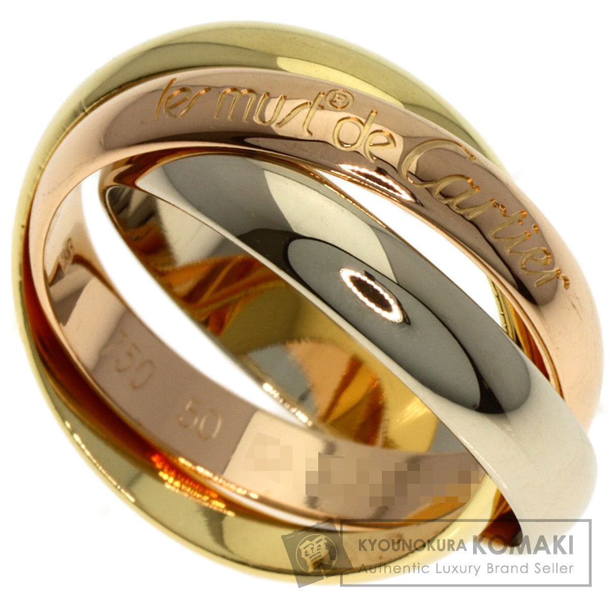 CARTIER Trinity #50 Ring K18 Yellow Gold K18 White GoldLadies [Used]