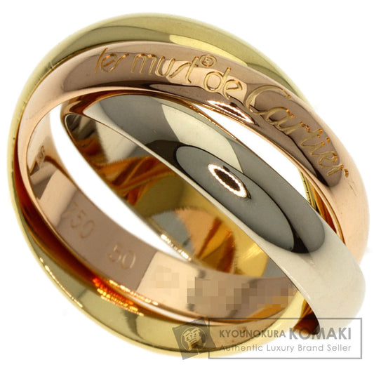 CARTIER Trinity #50 Ring K18 Yellow Gold K18 White GoldLadies [Used]