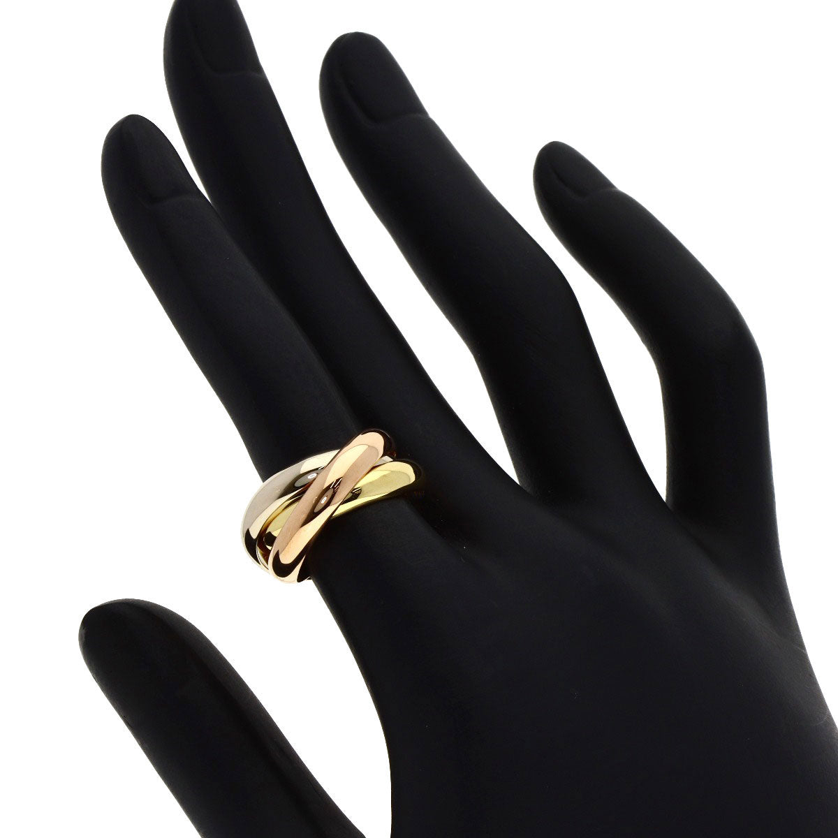 CARTIER Trinity MM #49 Ring K18 Yellow Gold 18K Pink GoldLadies [Used]