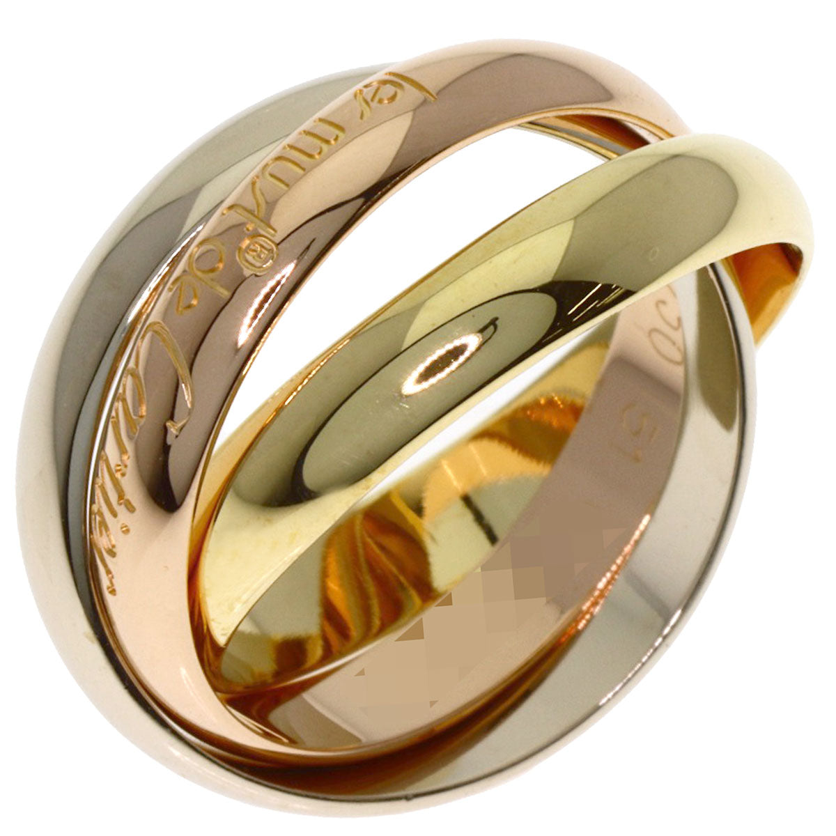 CARTIER Trinity #51 Ring K18 Yellow Gold 18K Pink GoldLadies [Used]