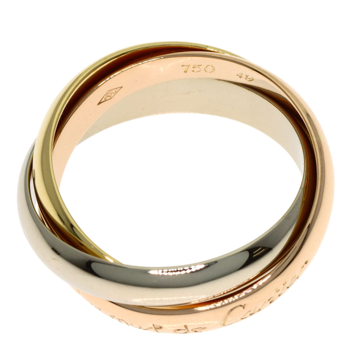 CARTIER Trinity #49 Ring K18 Yellow Gold 18K Pink GoldLadies [Used]