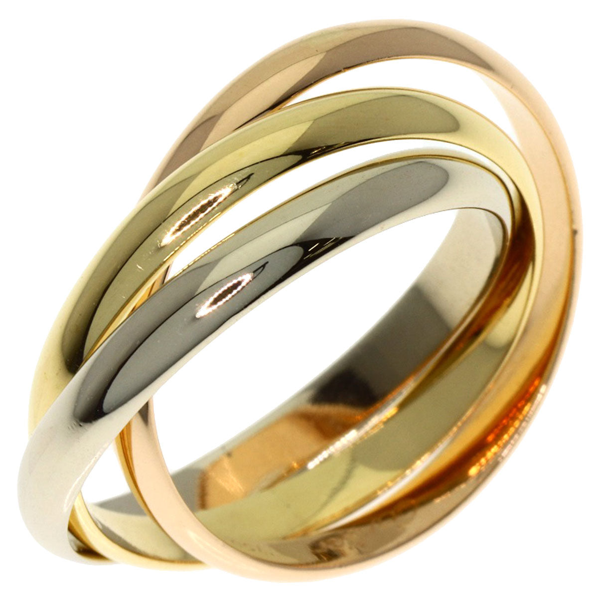 CARTIER Trinity SM #51 Ring K18 Yellow Gold 18K Pink GoldLadies [Used]