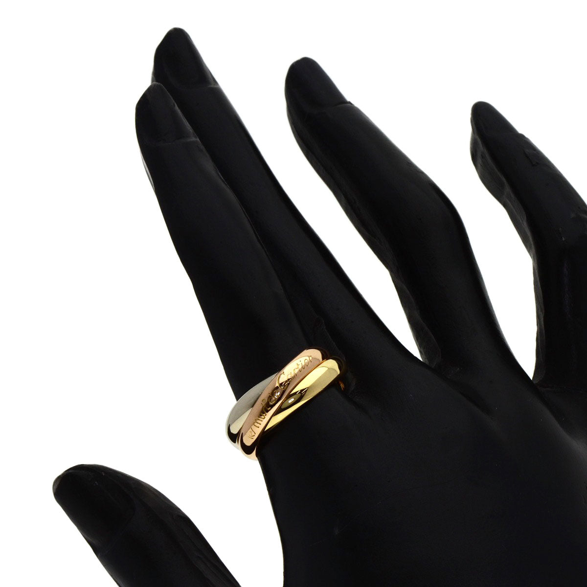 CARTIER Trinity Ring K18 Yellow Gold K18 White GoldLadies [Used]