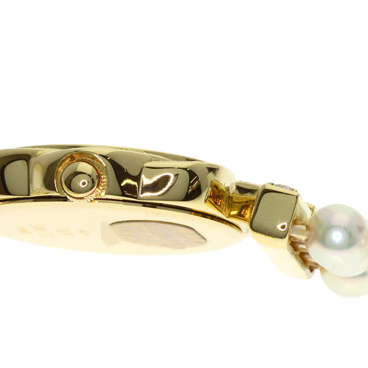 MIKIMOTO Pearl watch Pearl Diamond Watches 052-105 K18 Yellow Gold/PearlxK18YG Ladies