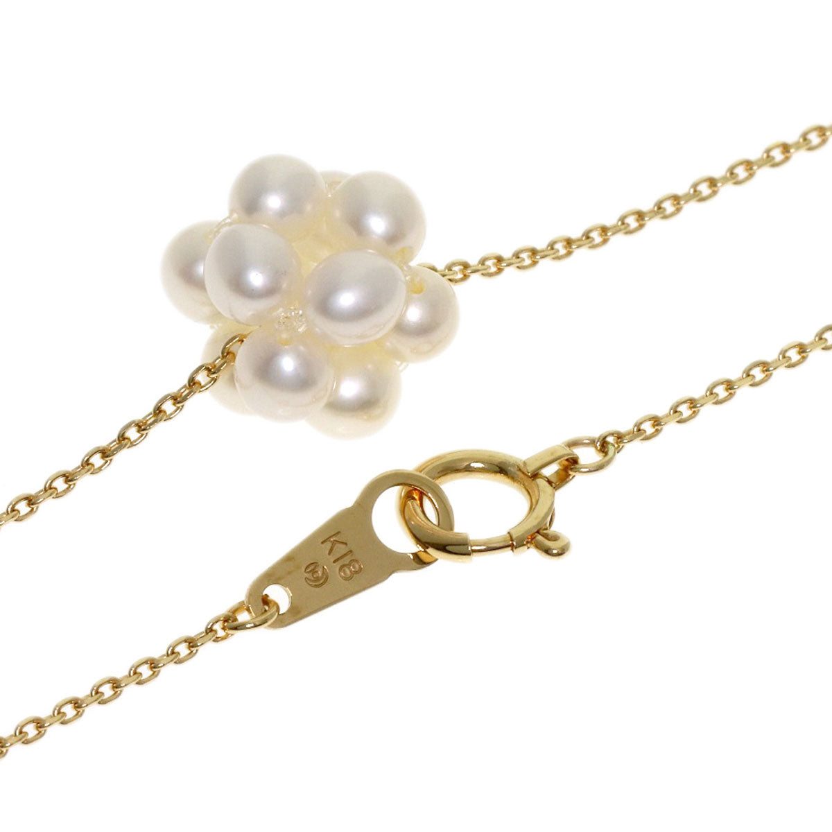 TASAKI Freshwater Pearl Pearl Necklace K18 Yellow Gold Ladies [Used]