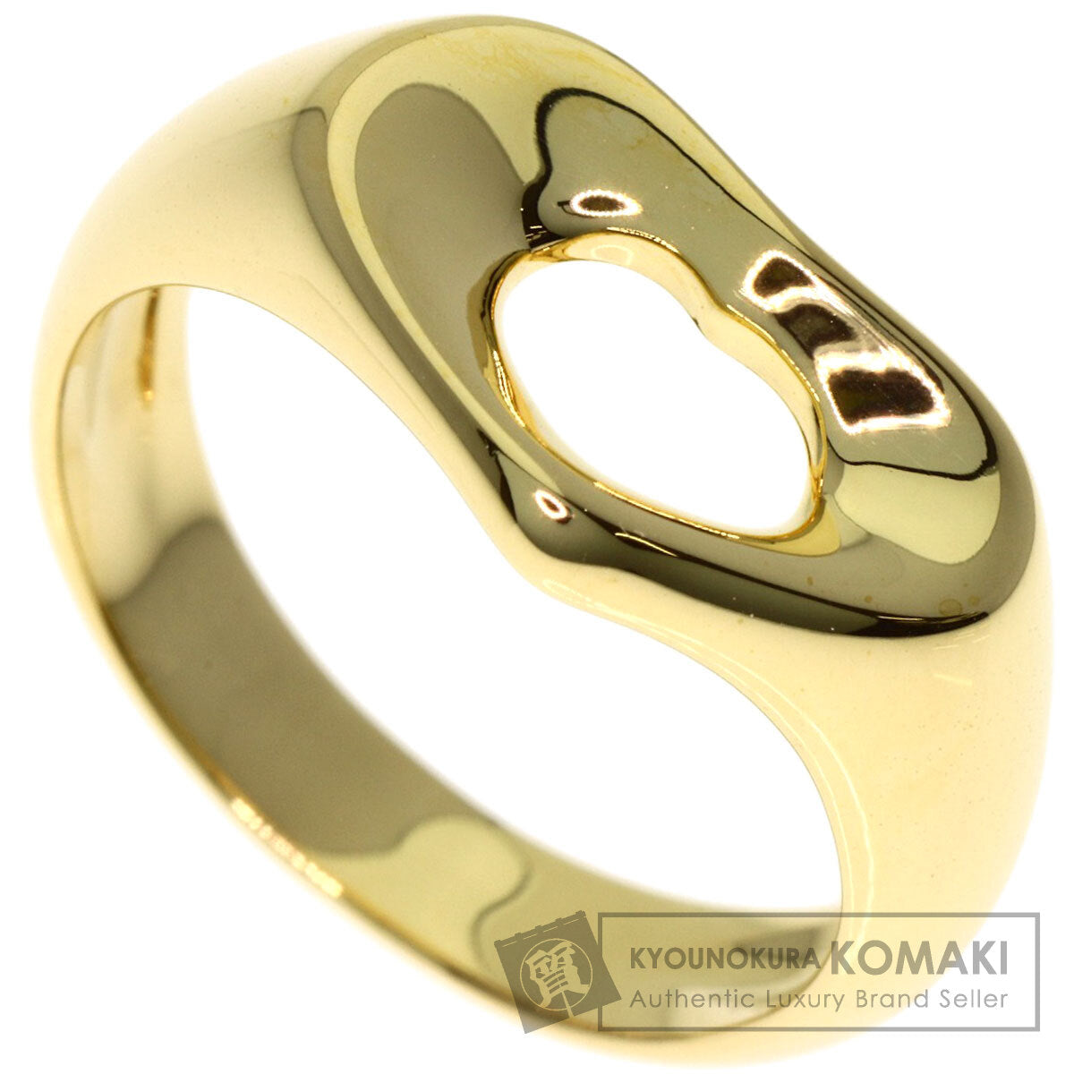 TIFFANY&Co. Open heart Ring K18 Yellow Gold Ladies [Used]