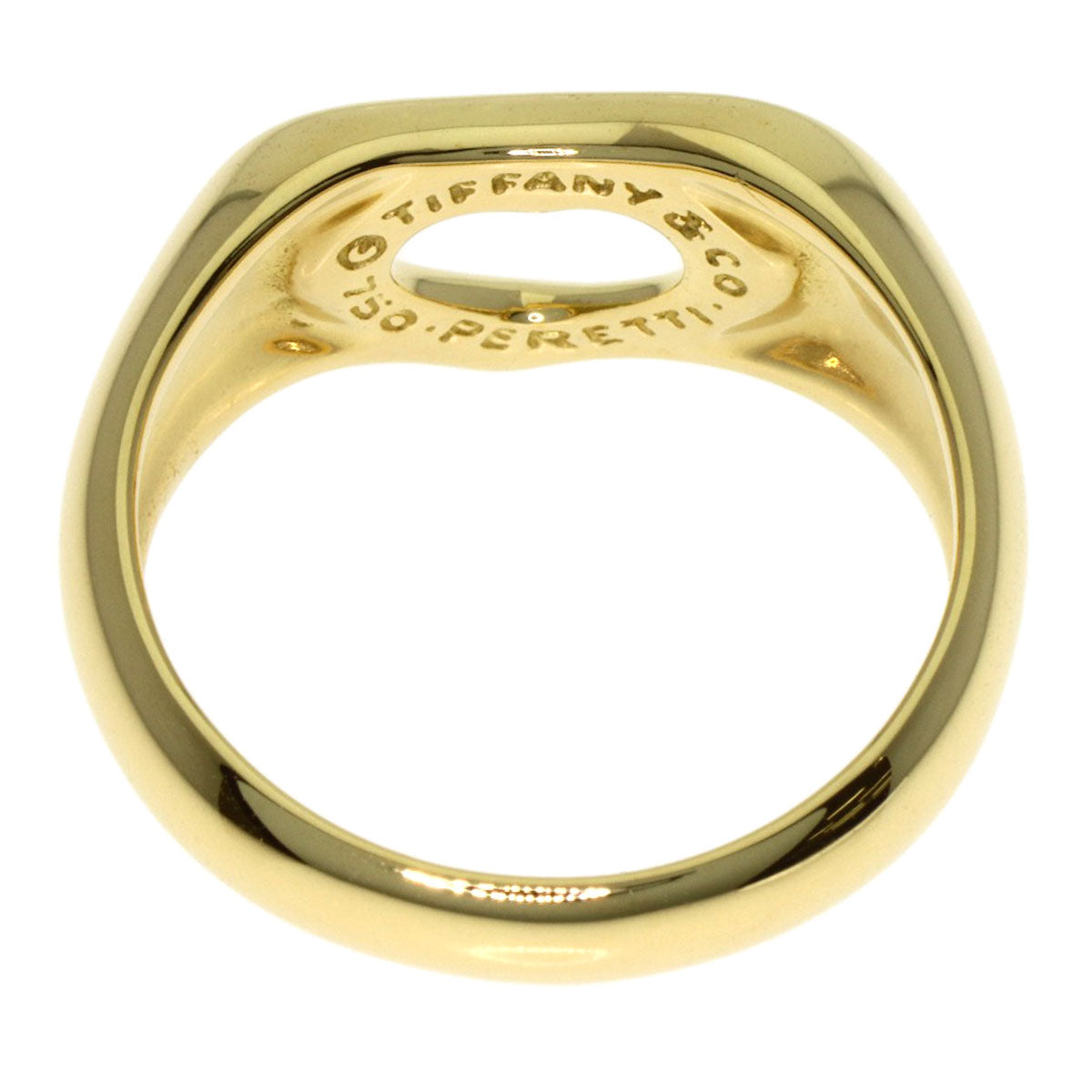 TIFFANY&Co. Open heart Ring K18 Yellow Gold Ladies [Used]