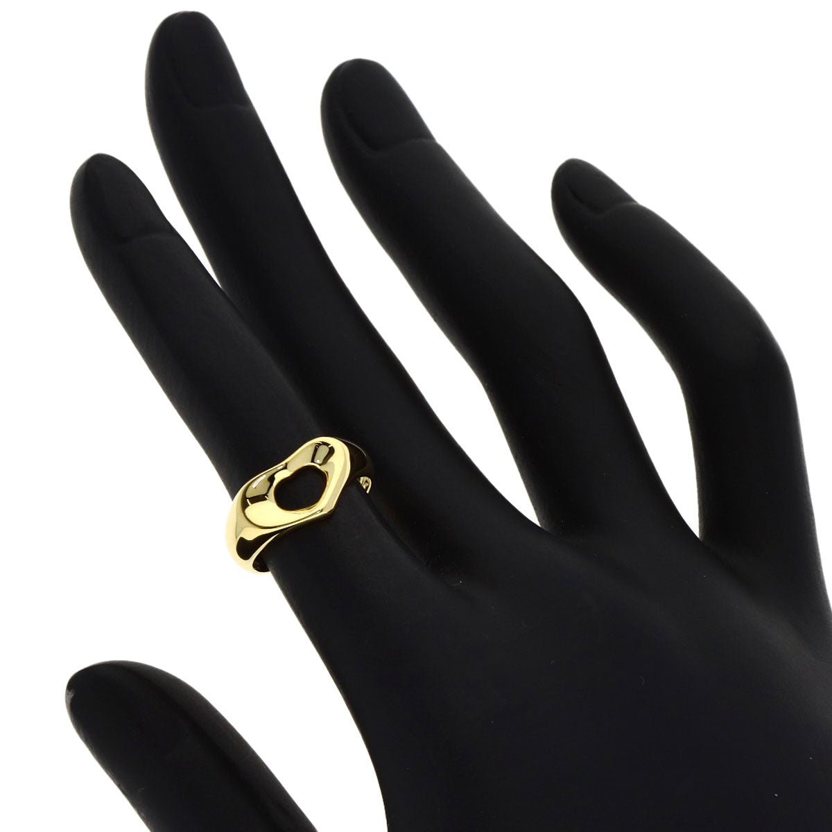 TIFFANY&Co. Open heart Ring K18 Yellow Gold Ladies [Used]