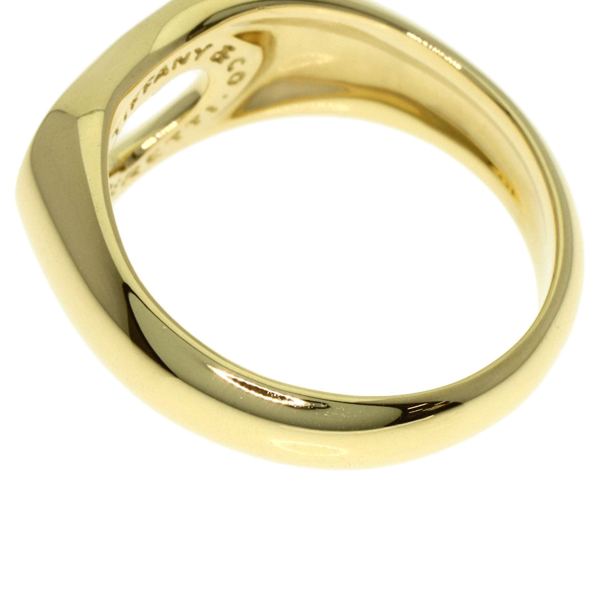 TIFFANY&Co. Open heart Ring K18 Yellow Gold Ladies [Used]