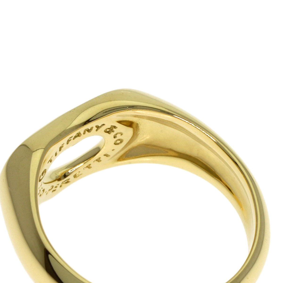 TIFFANY&Co. Open heart Ring K18 Yellow Gold Ladies [Used]