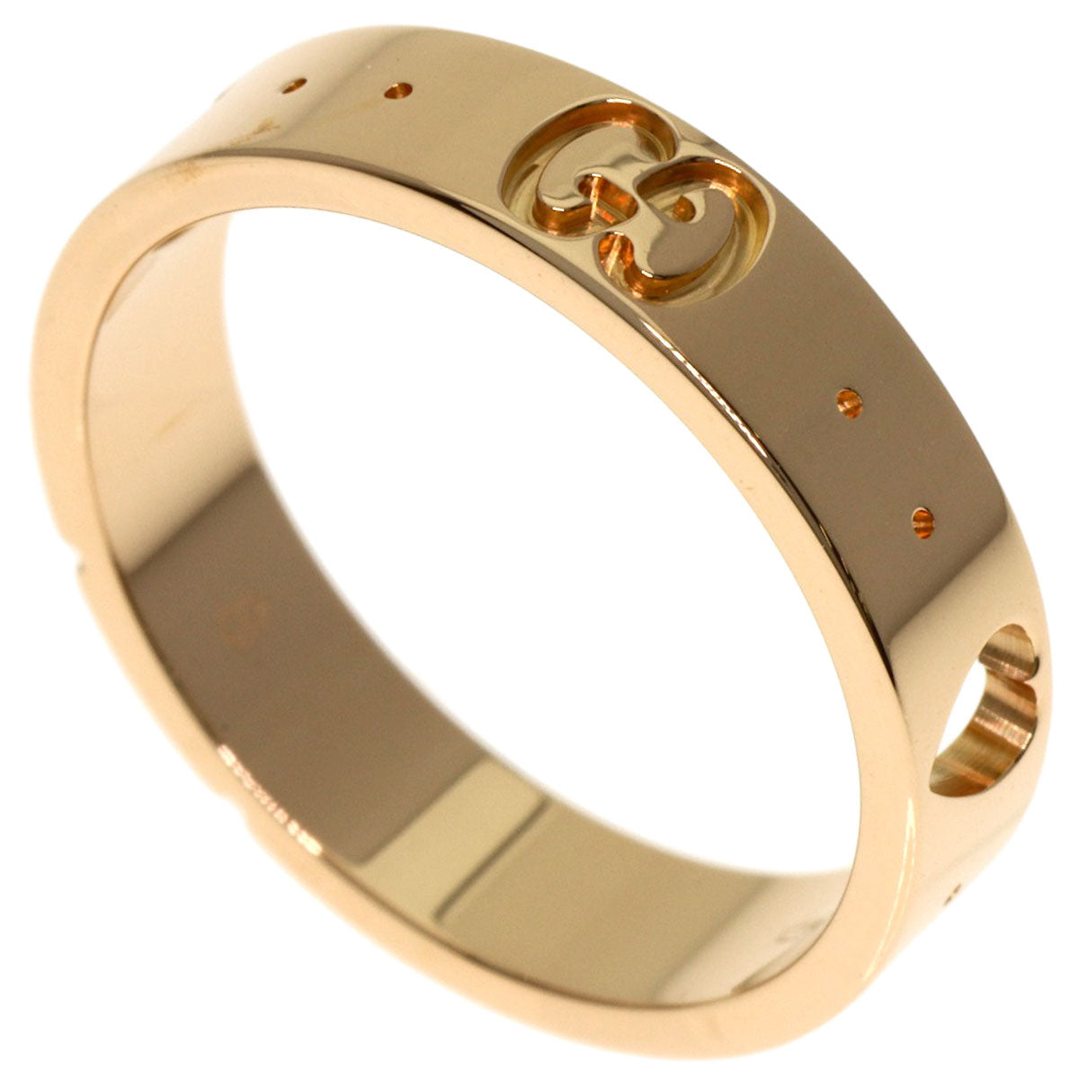 GUCCI Icon Amor Heart #8 Ring K18 Pink Gold Ladies [Used]