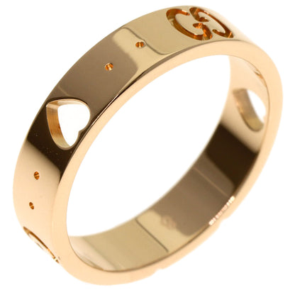 GUCCI Icon Amor Heart #8 Ring K18 Pink Gold Ladies [Used]
