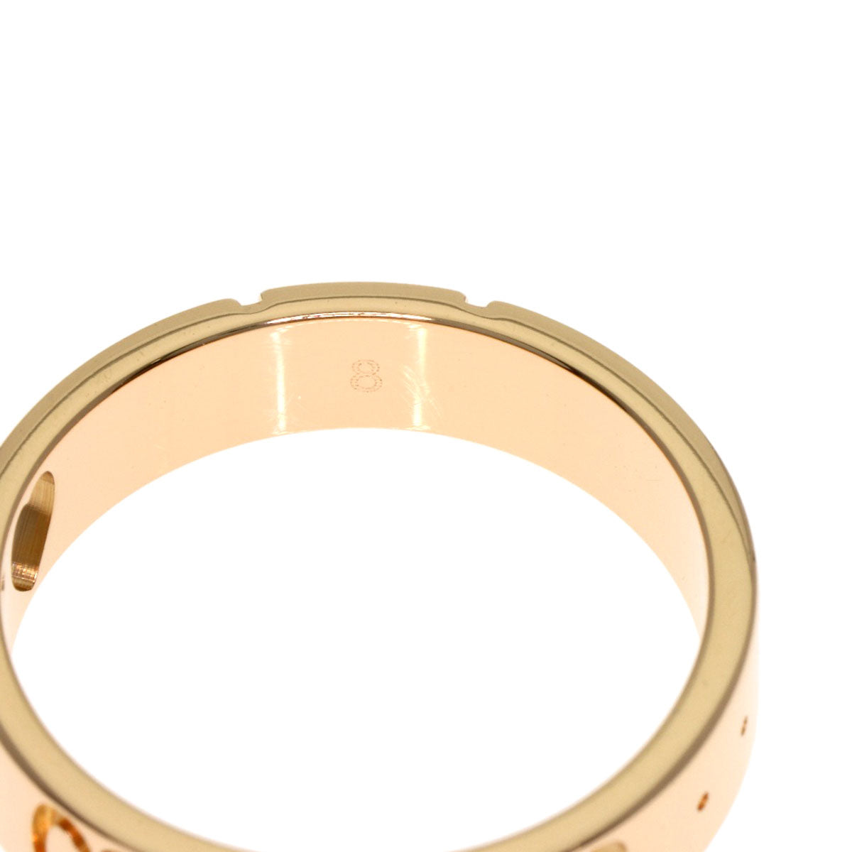GUCCI Icon Amor Heart #8 Ring K18 Pink Gold Ladies [Used]