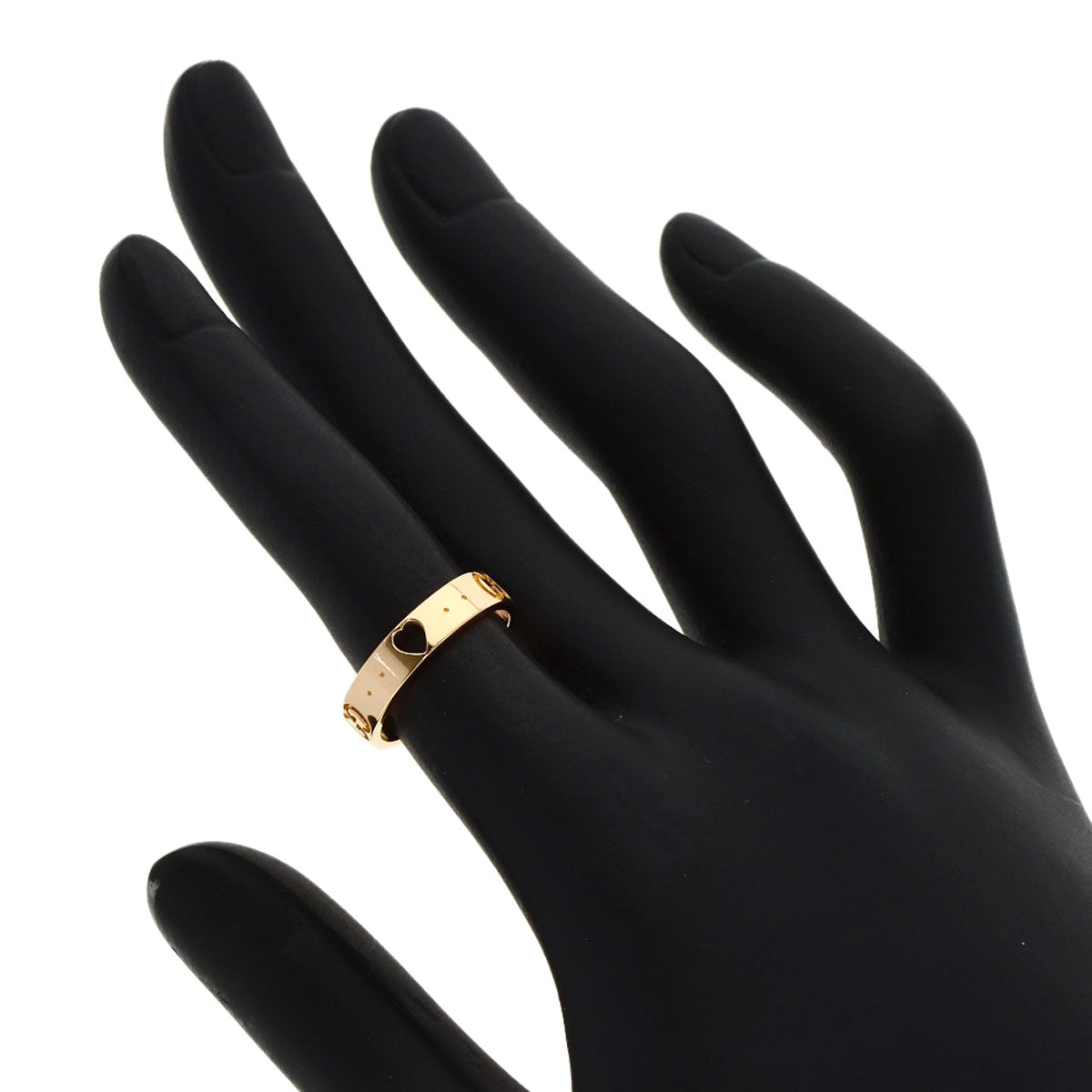 GUCCI Icon Amor Heart #8 Ring K18 Pink Gold Ladies [Used]