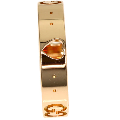 GUCCI Icon Amor Heart #8 Ring K18 Pink Gold Ladies [Used]