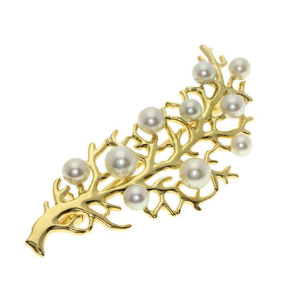 MIKIMOTO Baby pearl Pearl Brooch K18 Yellow Gold Ladies [Used]